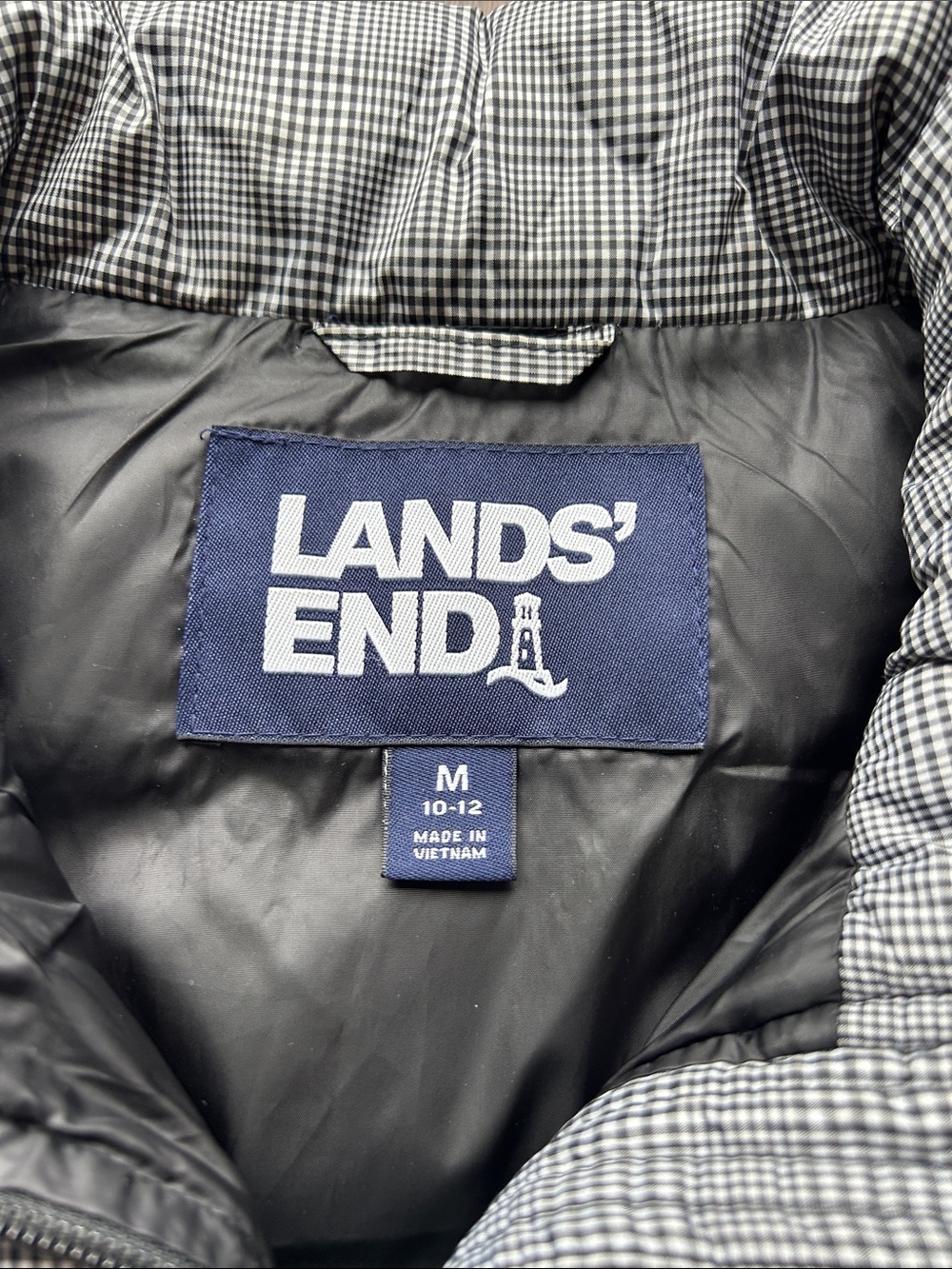 Lands End Puffer Vest | Lands End Winter Vest | Striped Vest | Puffer Vest - Picture 3 of 6